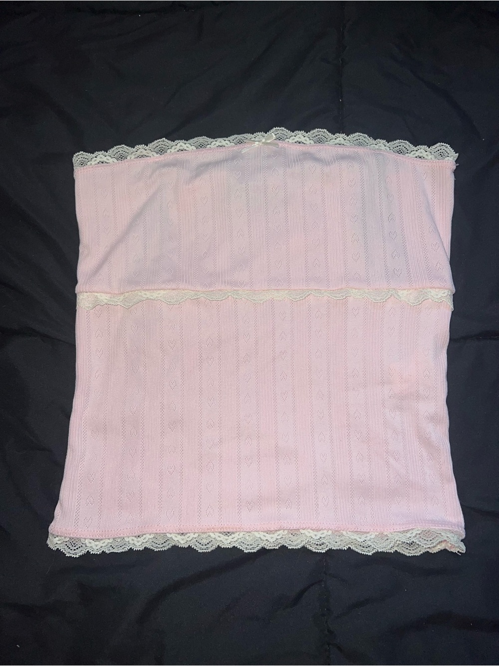 Forever 21 Pale Pink Lace-Trim Bandeau